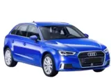 Blauwe audi a3