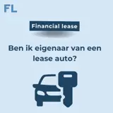 titel: ben ik eigenaar van een lease auto, met icoon auto en sleutel