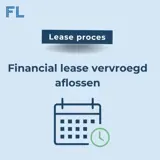 titel: financial lease vervroegd aflossen, met icoon van kalender en klok